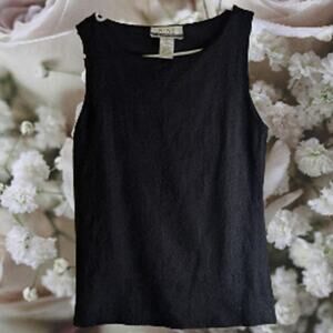Nine & Company medium black nylon lace sleeveless woman's cami.
